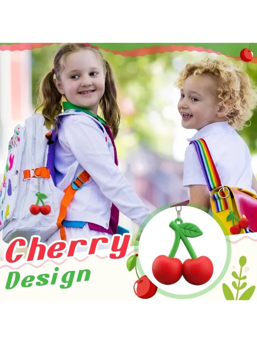 Colorful 3D Silicone Fruit Keychain Charms - Fun Bulk Gifts for All Ages